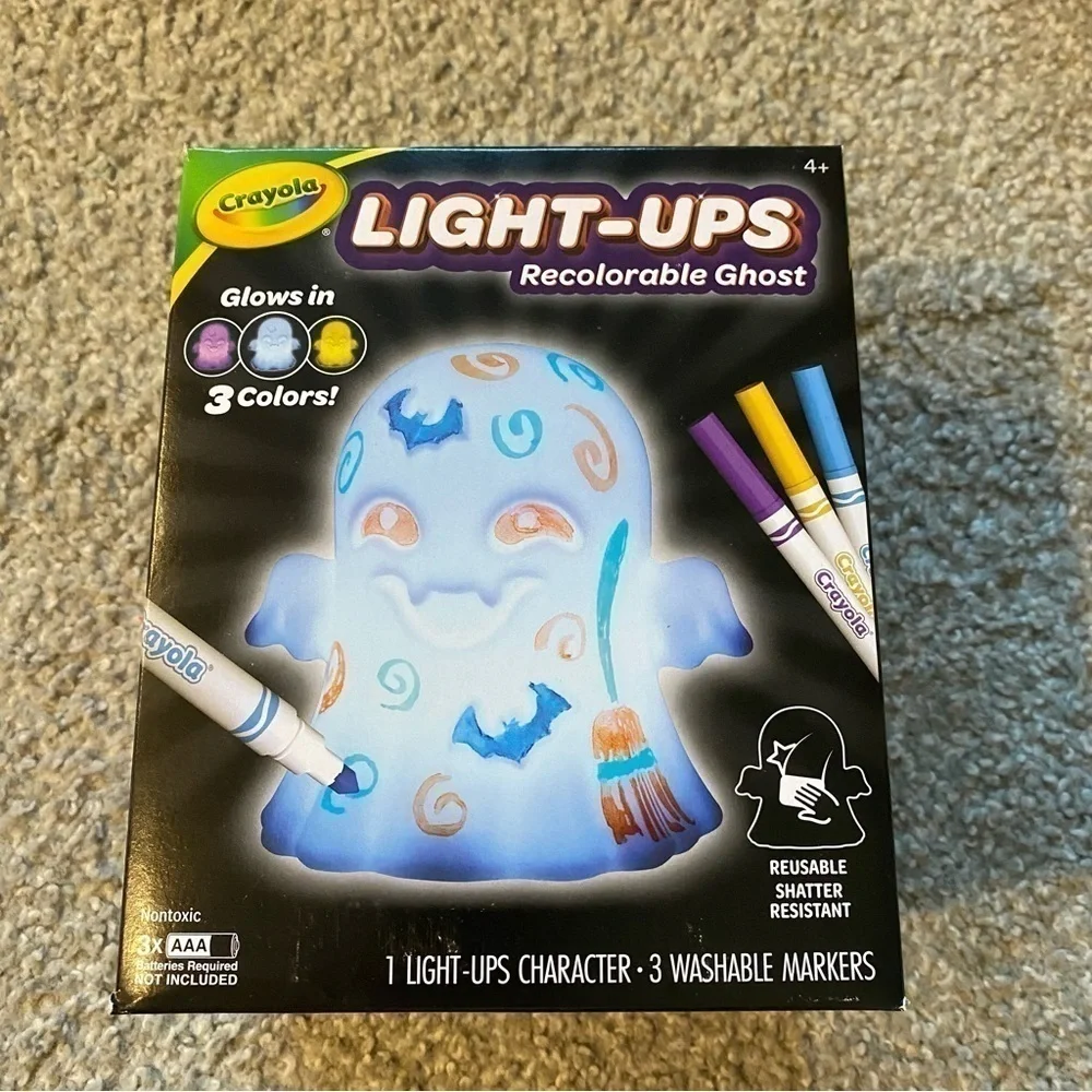 Crayola Light Ups Recolorable Ghost Halloween Decoration NEW Coloring